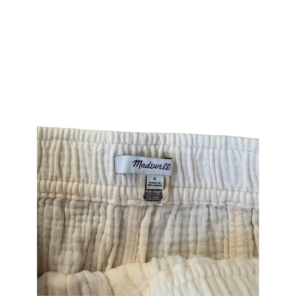 Madewell Lightspun‎ Pull On Gauze Pants size S Cream